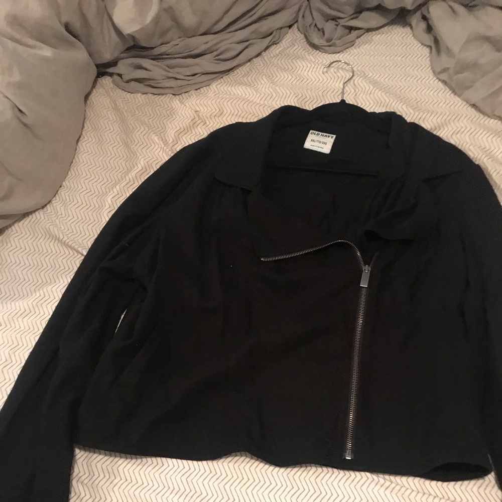 Linen moto jacket